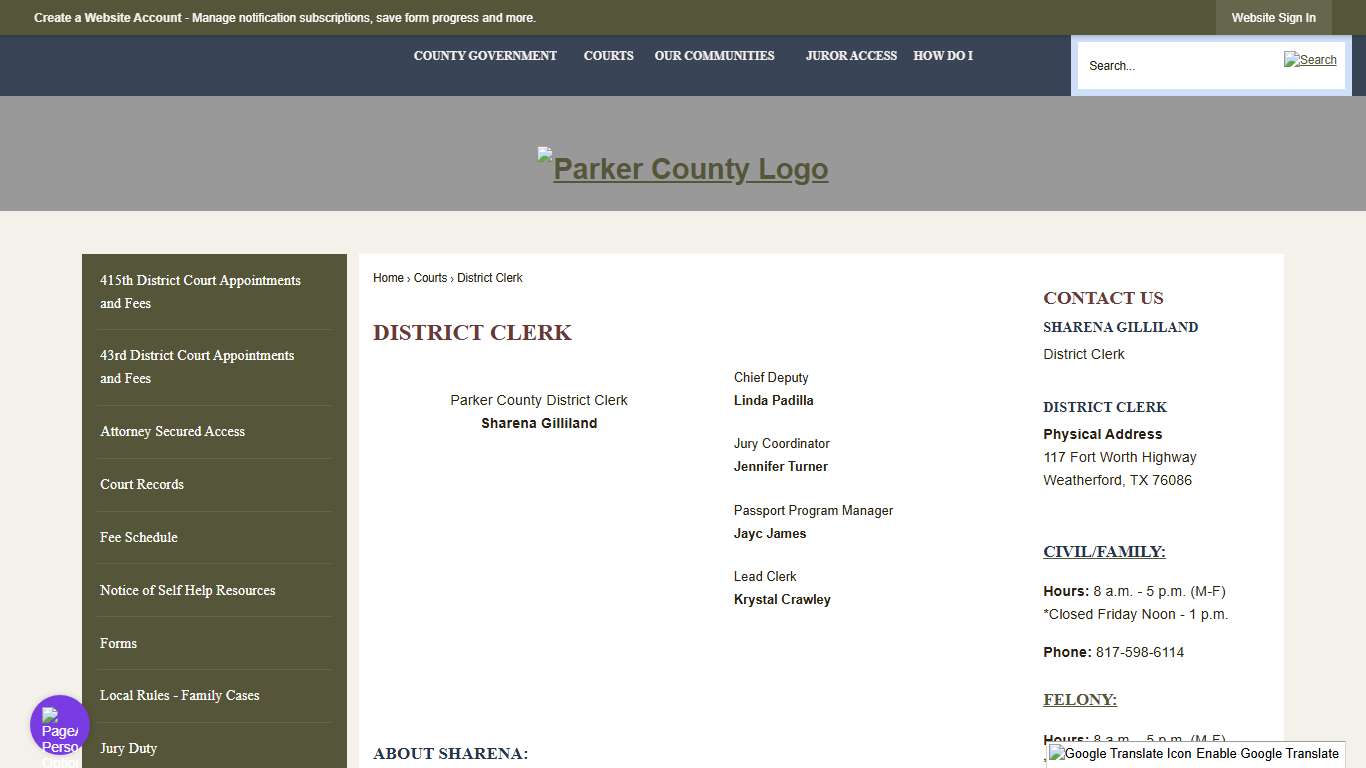 District Clerk | Parker County, TX - Official Website
