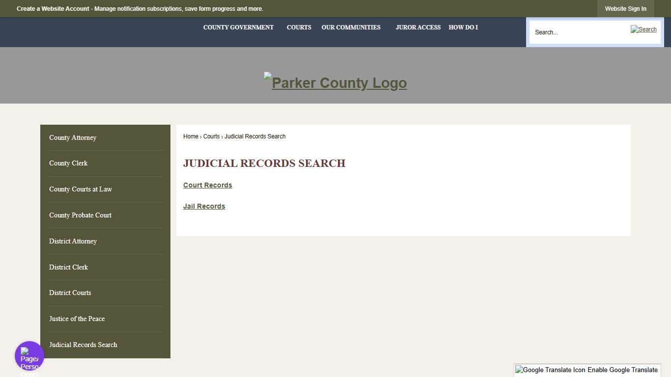 Judicial Records Search | Parker County, TX - Official Website