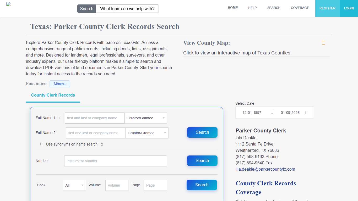 Parker County Clerk Records Search | TexasFile